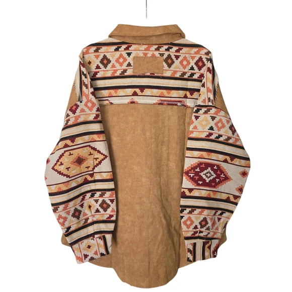 Geometric Patterned Button-Up Jacket - Picture 2 of 2